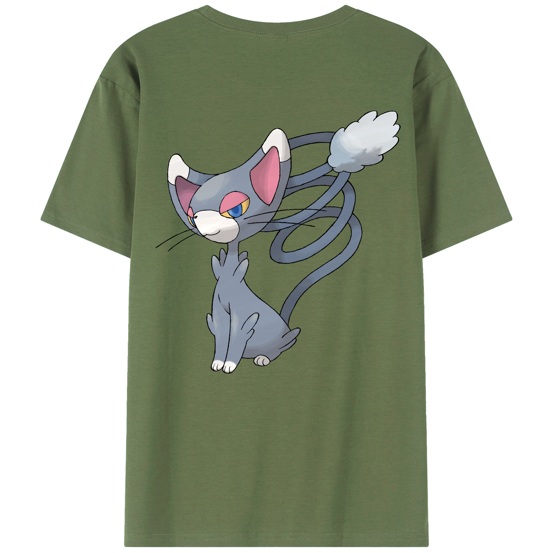 （画像用） ポケットモンスター Pokémon 綿100％ メンズ半袖Tシャツ（バックプリント） 通気性